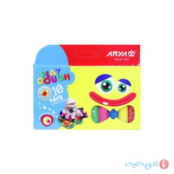 13513 خمیر بازی 10 رنگ جعبه مقوا آریا - تصویر 1