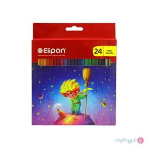 مداد رنگی 24 رنگ جعبه مقوا الیپون
